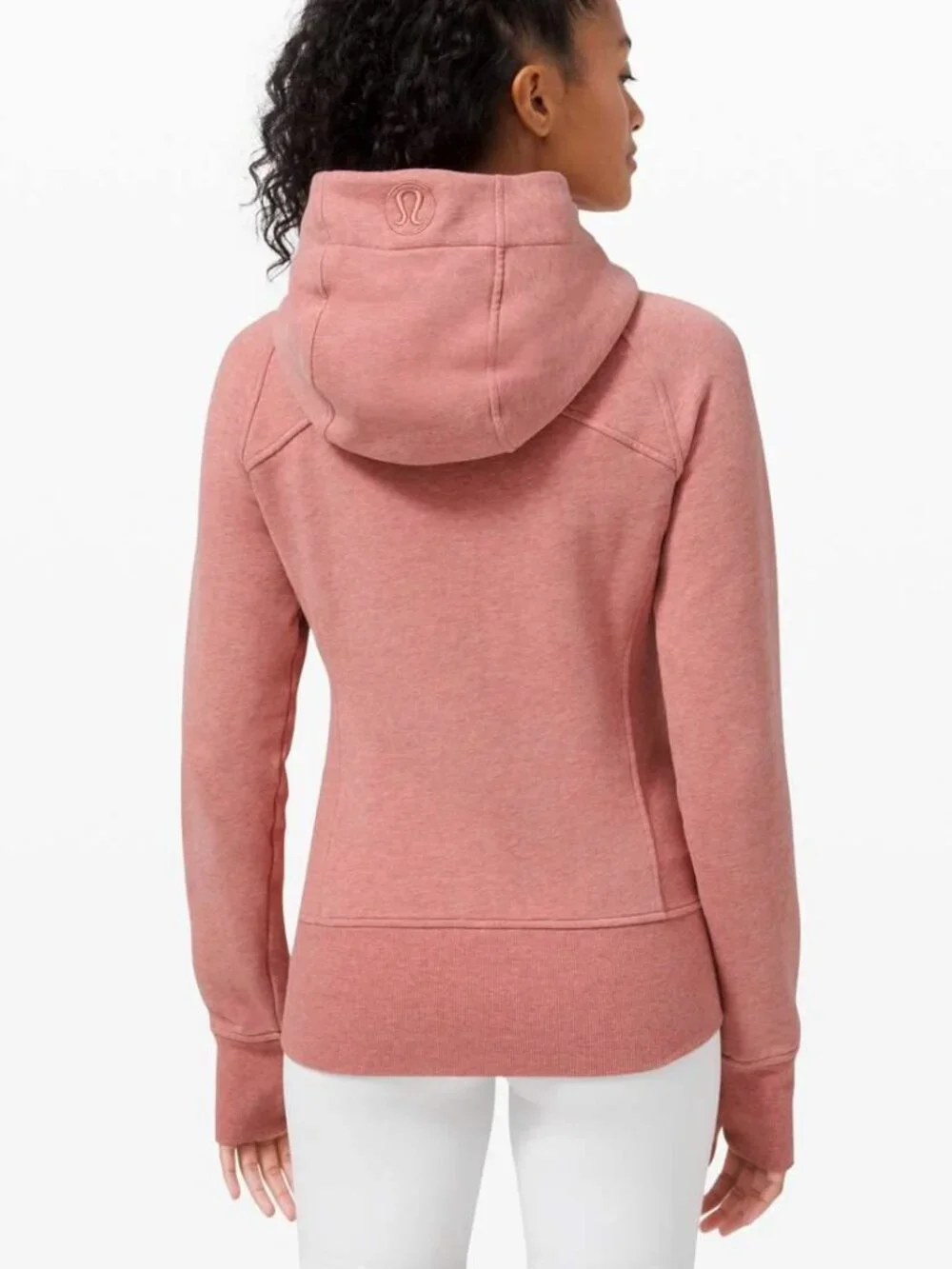 Lululemon Women's Scuba Hoodie *Light Cotton Fleece Heathered Brier Rose Size 18 - Picture 2 of 8